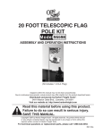 Harbor Freight Tools 20 Ft. Telescoping Flag Pole Product manual