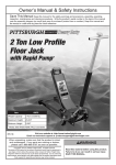 Harbor Freight Tools 2 ton Low Profile/Long Reach Steel Heavy Duty Floor Jack with Rapid Pump Product manual