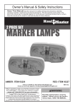 Harbor Freight Tools 2 Pc Amber Clearance Marker Lamps Product manual