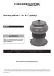 Harbor Freight Tools 18 Lb. Metal Vibratory Tumbler Bowl Product manual