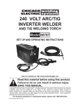 Harbor Freight Tools 165 Amp_DC, 240 Volt, Inverter TIG/Stick Welder Product manual