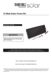 Harbor Freight Tools 15 Watt Solar Panel Product manual