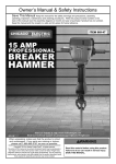 Harbor Freight Tools 15 Amp Heavy Duty Professional Breaker Hammer Product manual