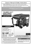 Harbor Freight Tools Peak/11000 Product manual