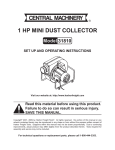 Harbor Freight Tools 13 gal. 1 HP Industrial Portable Dust Collector Product manual