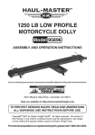 Harbor Freight Tools 1250 Lb Capacity Low Profile Motorcycle Dolly Product manual