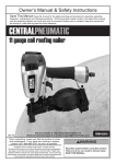 Harbor Freight Tools 11 Gauge Coil Roofing Air Nailer Product manual