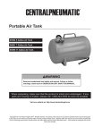 Harbor Freight Tools 11 gal. Portable Air Tank Product manual