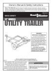 Harbor Freight Tools 1090 lb. Capacity 40_1/2 in x 48 in Utility Trailer Product manual