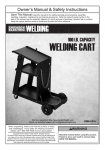 Harbor Freight Tools 100 lb. Capacity Welding Cart Product manual