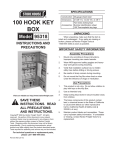 Harbor Freight Tools 100 Hook Key Box Product manual