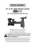 Harbor Freight Tools 10 in. x 18 in. 5 Speed 1/2 HP Benchtop Wood Lathe Product manual