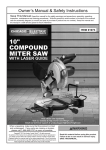 Harbor Freight Tools 10 in. Compound Miter Saw with Laser Guide System Product manual