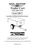 Harbor Freight Tools 10 Cubic Ft. Heavy Duty Trailer Cart Product manual
