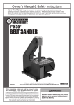 Harbor Freight Tools 1 in. x 30 in. Belt Sander Product manual