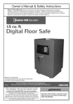 Harbor Freight Tools 1.51 cu. ft. Solid Steel Digital Floor Safe Product manual
