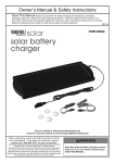 Harbor Freight Tools 1.5 Watt Solar Battery Charger Product manual