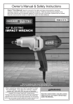 Harbor Freight Tools 1/2 in. Heavy Duty Electric Impact Wrench Product manual