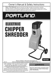 Harbor Freight Tools 1_1/2 in. Capacity 14 Amp Chipper Shredder Product manual