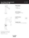 Hans Grohe Axor User's Manual