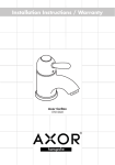 Hans Grohe Axor 17010XX1 User's Manual