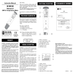 Hanna Instruments WATERPROOF ORP & TEMPERATURE METER HI 98120 User's Manual
