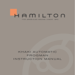 Hamilton Watch Khaki Automatic Frogman User's Manual