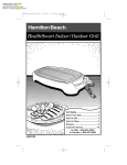 Hamilton Beach Health Smart Indoor/Outdoor Grill User's Manual