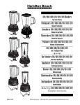 Hamilton Beach Bar Blender User's Manual