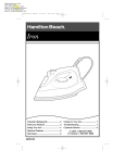 Hamilton Beach 840091300 User's Manual