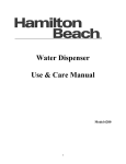 Hamilton Beach 6200 User's Manual