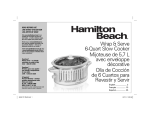 Hamilton Beach 33760 User's Manual