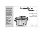 Hamilton Beach 33276 User's Manual