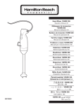 Hamilton Beach 1GHMI 200 User's Manual