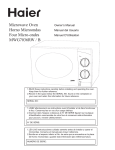 Haier MWG7036RW/B User's Manual