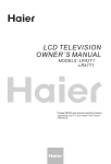 Haier LR42T1 User's Manual