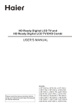 Haier L15T11W-A User's Manual