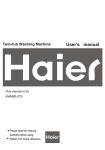 Haier HWM80-27S User's Manual