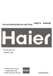 Haier HWM75-276S User's Manual