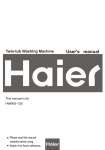 Haier HWM55-13S User's Manual