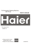 Haier HWM55-10 User's Manual