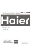 Haier HWM45-10B User's Manual