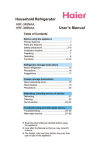 Haier HRF-369NAA User's Manual