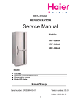 Haier HRF- 329AA User's Manual