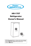 Haier HR-170T User's Manual