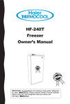 Haier HF-240T User's Manual