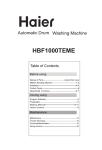 Haier HBF1000TEME User's Manual