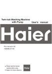Haier Washer HWM90-0713S User's Manual