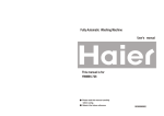 Haier Washer HWM85-728 User's Manual