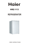 Haier Refrigerator HRZ-113 User's Manual